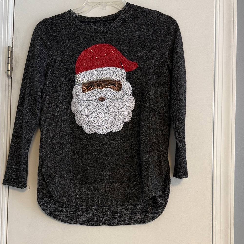 Kids Santa Sweater - Black and Red